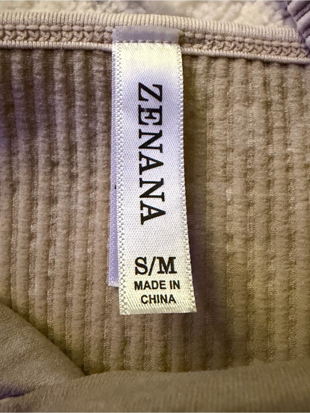 ZENANA Beige-Grey Ribbed Tank Top - Picture 3 of 5
